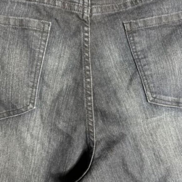 Christopher Banks Jeans Womens 14 Dark Wash Hem Embroidered Blue Denim EUC - Picture 6 of 6